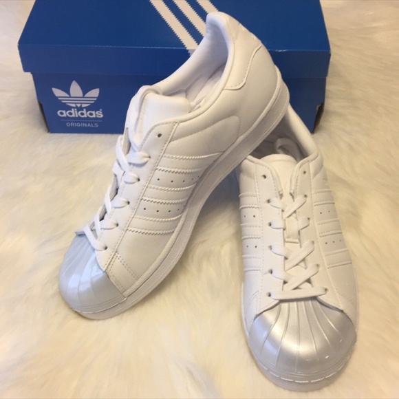 adidas superstar glossy toe white